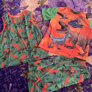 Jurassic World Kids Pajamas Set - Orange and Green